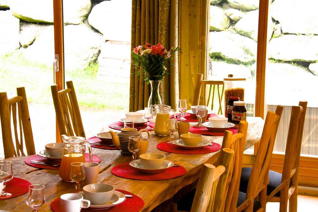 dinner in a ski chalet chamonix