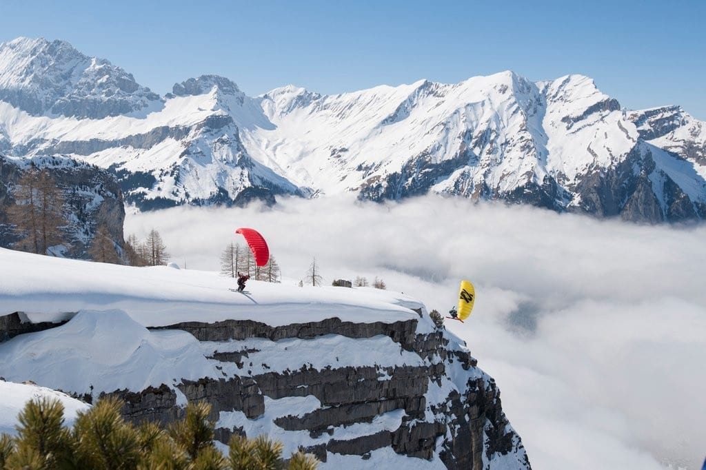 paraskiing in chamonix