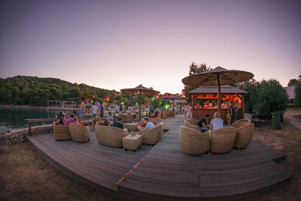 chill out area at the garden resort tisno croatia