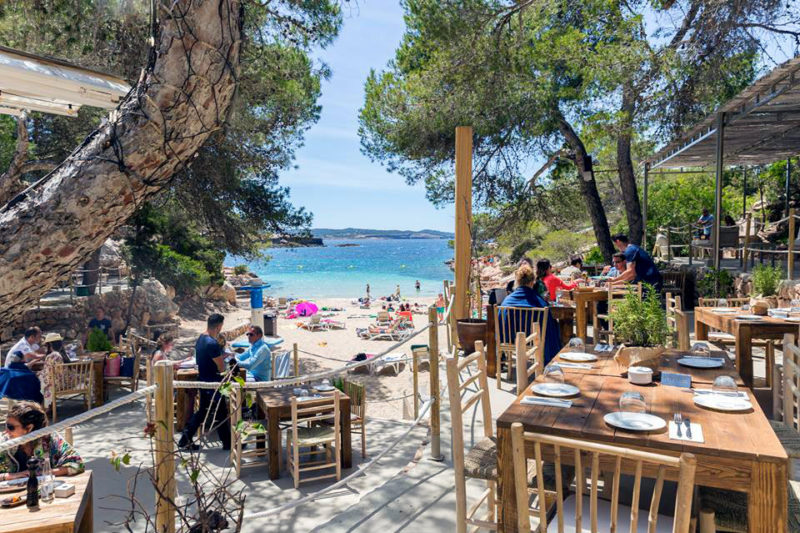 Ibiza in April lunch at Cala Gracioneta